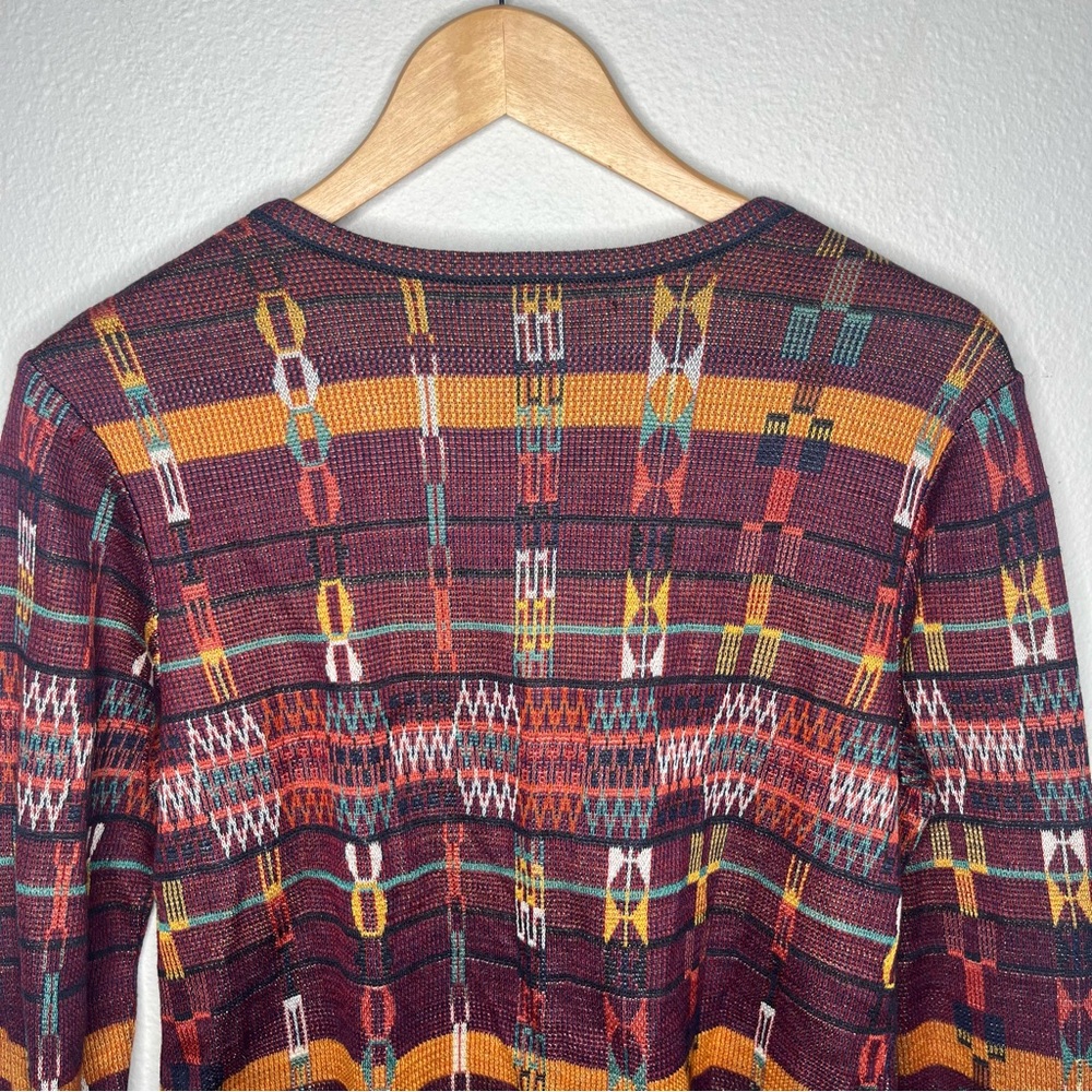 Peruvian Connection Maroon Geometric 100% Pima Co… - image 6
